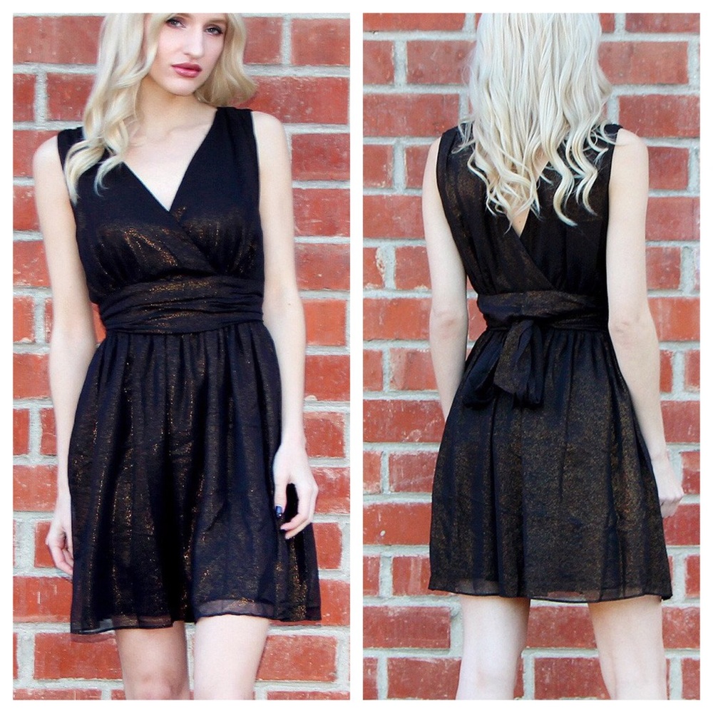 Black/Gold Shimmer Dress - Picture 1 of 4